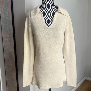 GAP Cream V-Neck Sweater vintage